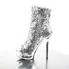 Pleaser - BLONDIER1008 Bottes de plateforme, Pole dance chaussures - Chaussures de pole dance - Couleur argent Product image